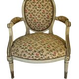 Set of medallion armchairs Louis XVI period 18th