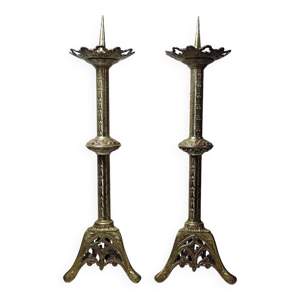 Grande paire de piques-cierges