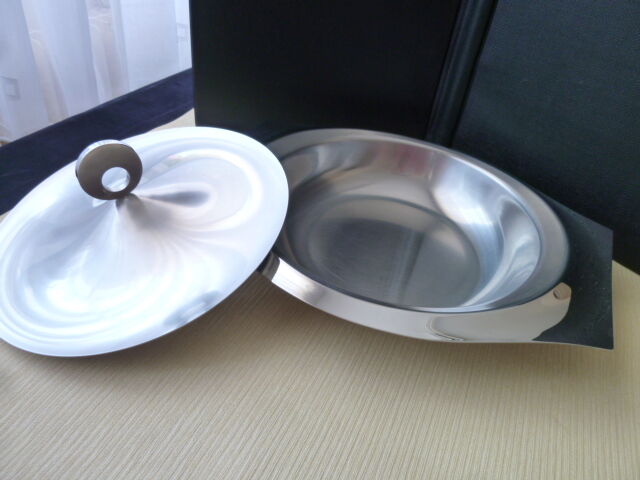 Plat De Service Inox Létang Et Rémy Années 70 Argenté Excellent état