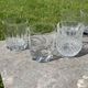 Set of 7 old whisky glasses, matching models.