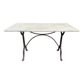 Bistro table in cast iron and marble 1900