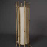 Lampadaire en bambou de Louis Sognot, années 1950
