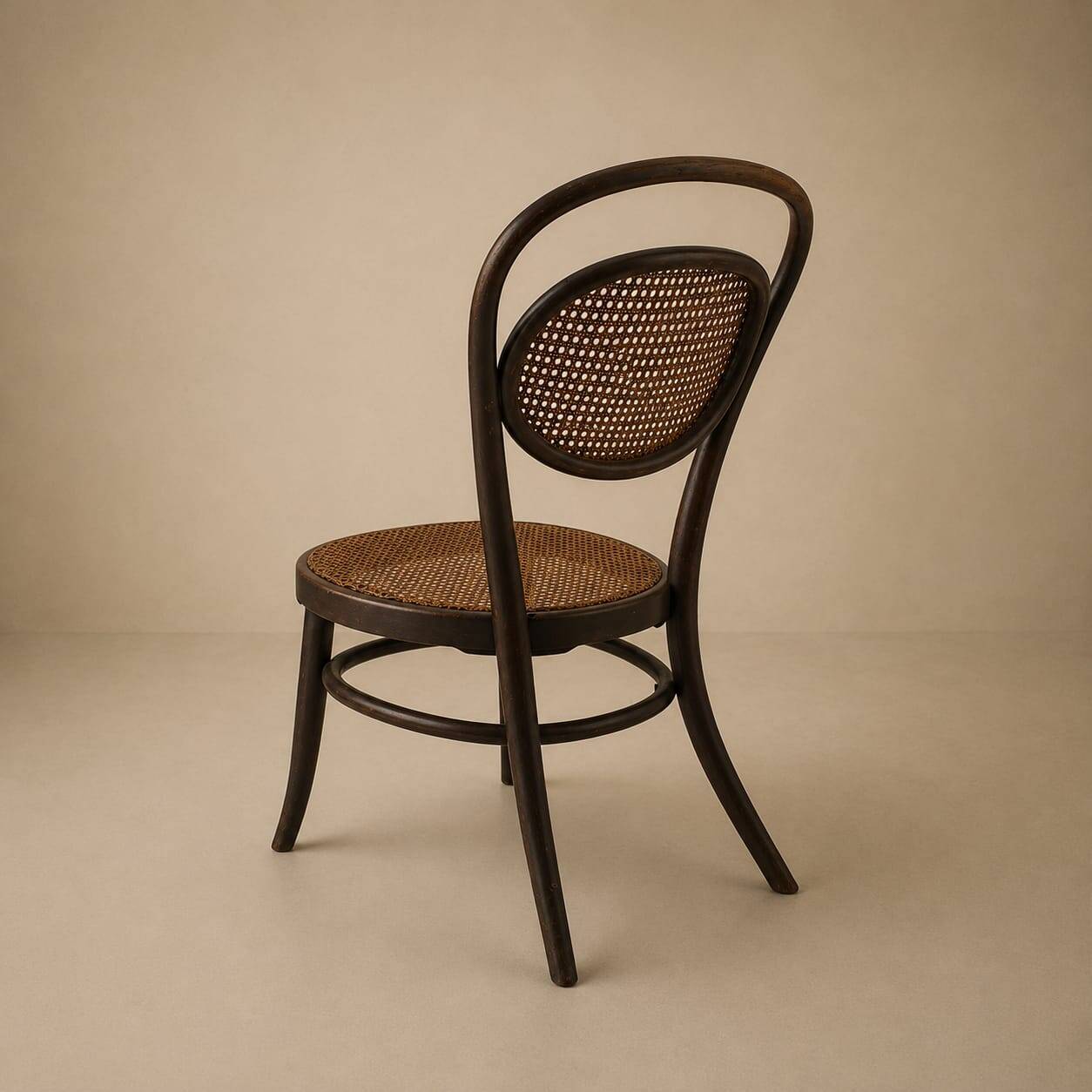 Bentwood and cane nursing chair by J&J Kohn, 1910