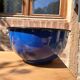 Vintage enamelled metal salad bowl