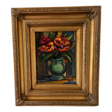 Peinture encadrée bouquet de fleurs