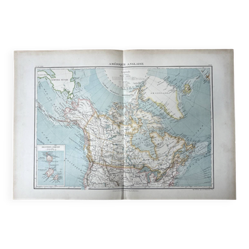 Grande Carte Amérique - 53x36cm - 1905