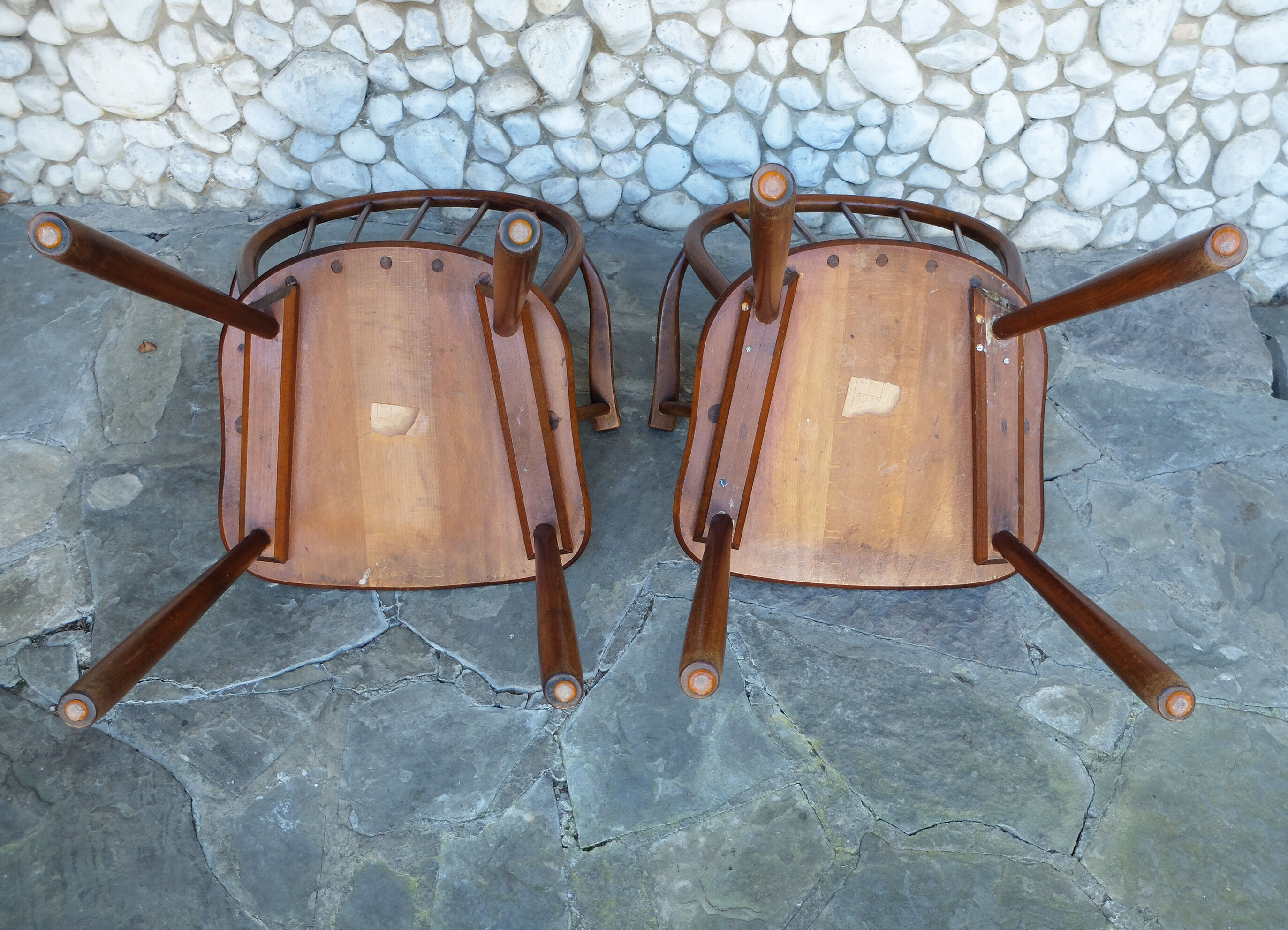Pair of Scandinavian bars with solid wood Denmark