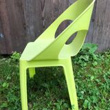 Children's armchair chair rita design by joan gaspar vintage green plastic