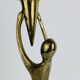 Sculptural brass candle holder, vintage