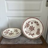 Lot of 4 Deep Plates Earthenware Ceramic Iron Clay Grand Dépôt Marseille