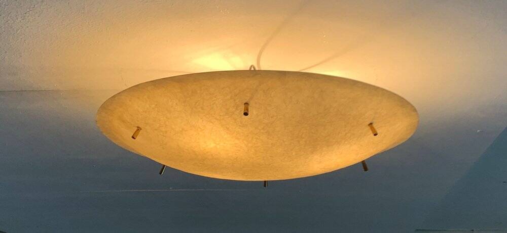 Mid-century minimalist fiberglass ceiling light, 1960s