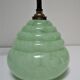 Wall lamp Art Deco porcelain brass glass Clichy almond green