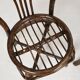 Set of 4 turned wicker chairs, vintage.