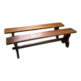 Pair of walnut benches 1900