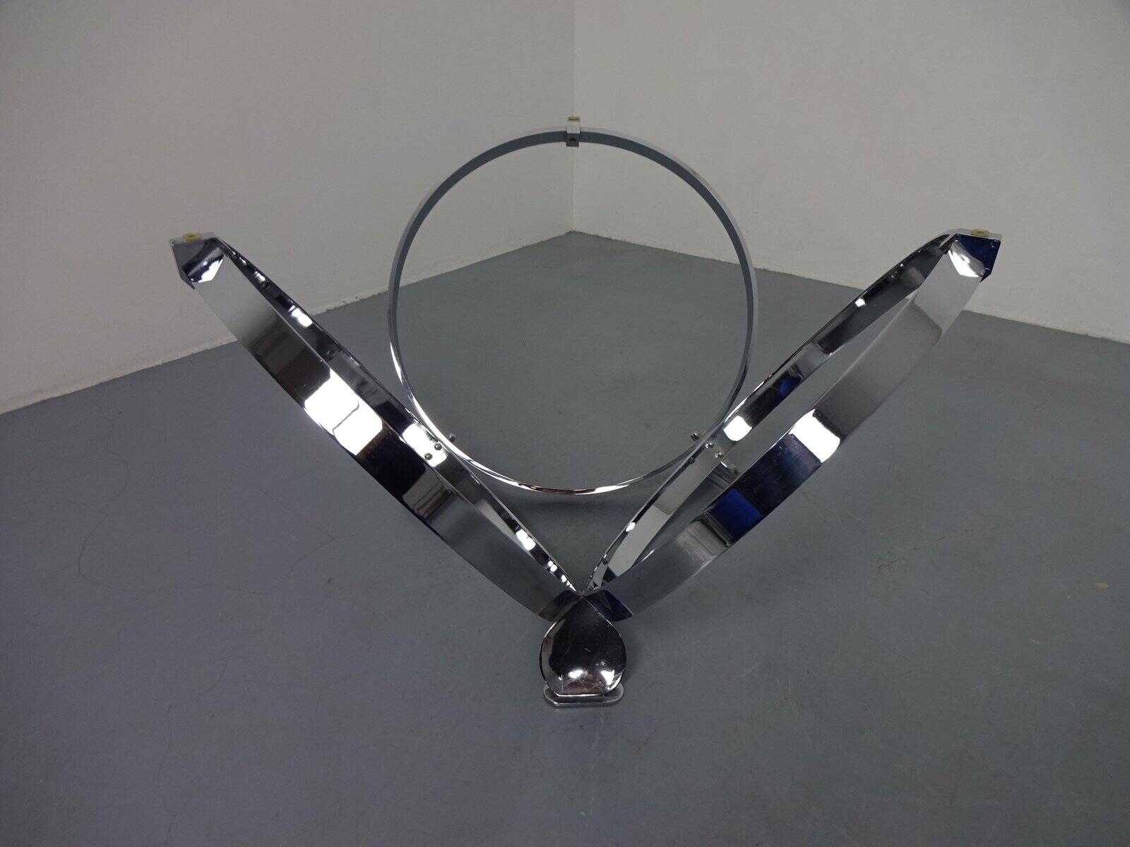 Space Age Glass Coffee Table by Knut Hesterberg for Ronald Schmitt, 1960s