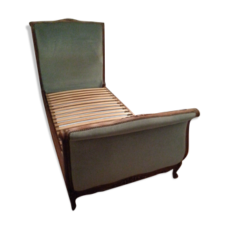 velvet upholstered bed