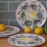 Assiettes à huîtres en faïence de Belon