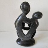 Sculpture en pierre de savon - Famille Parents / enfants design moderne