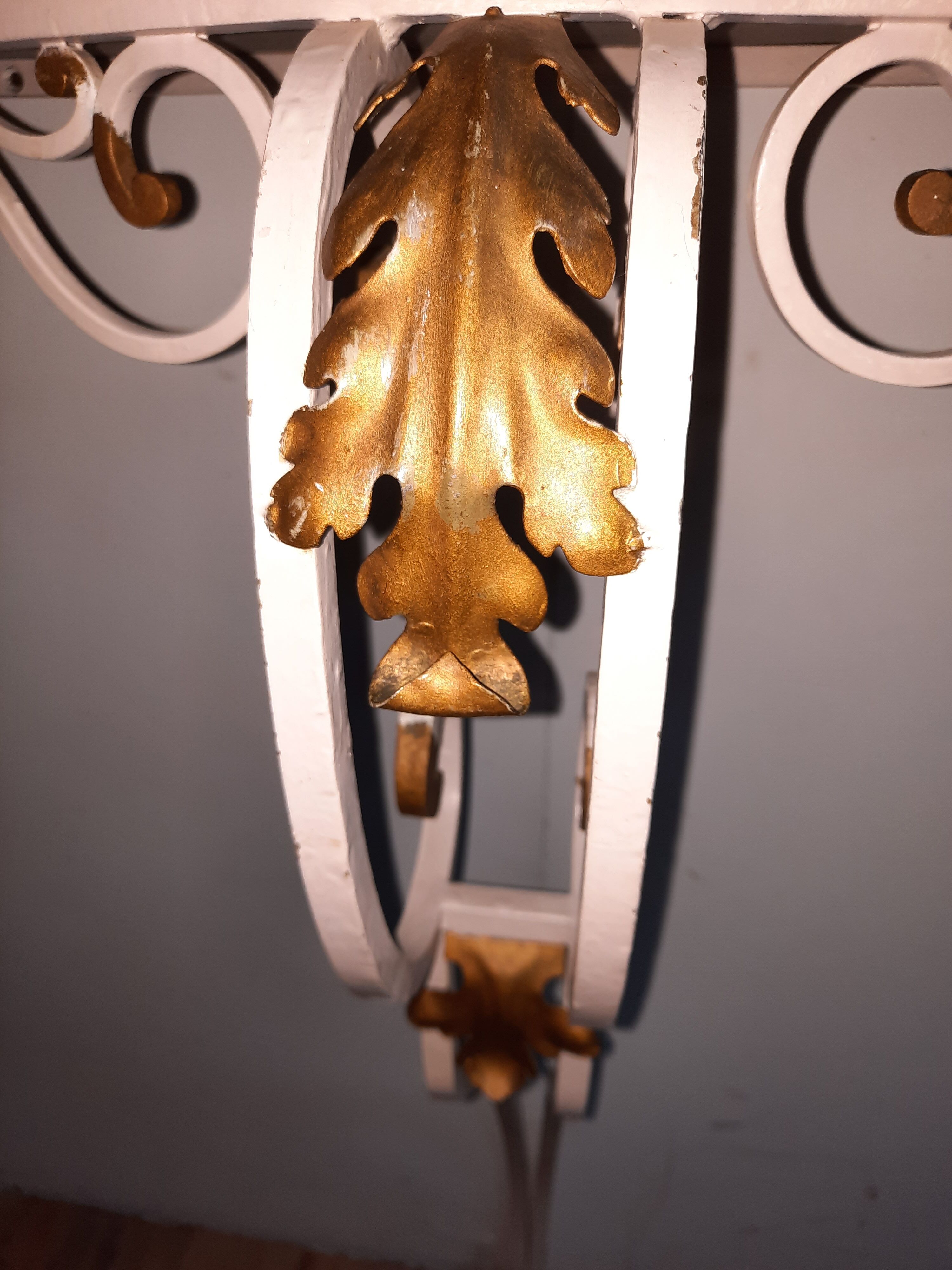 Steel and marble console