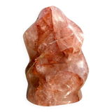 Hematoid Quartz Crystal Flame Sculpture