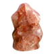Hematoid Quartz Crystal Flame Sculpture