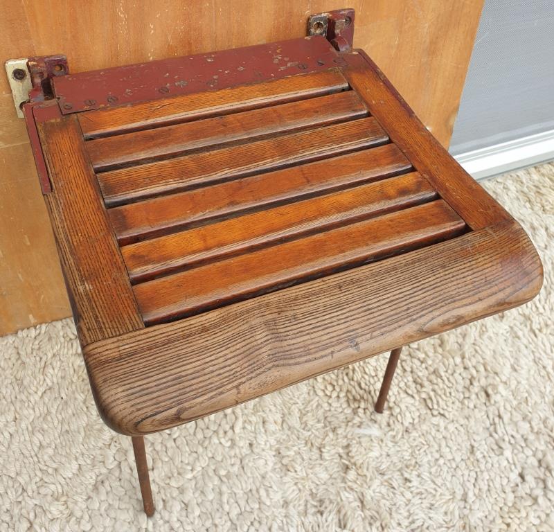 Folding seat wood Paris metro Sprague