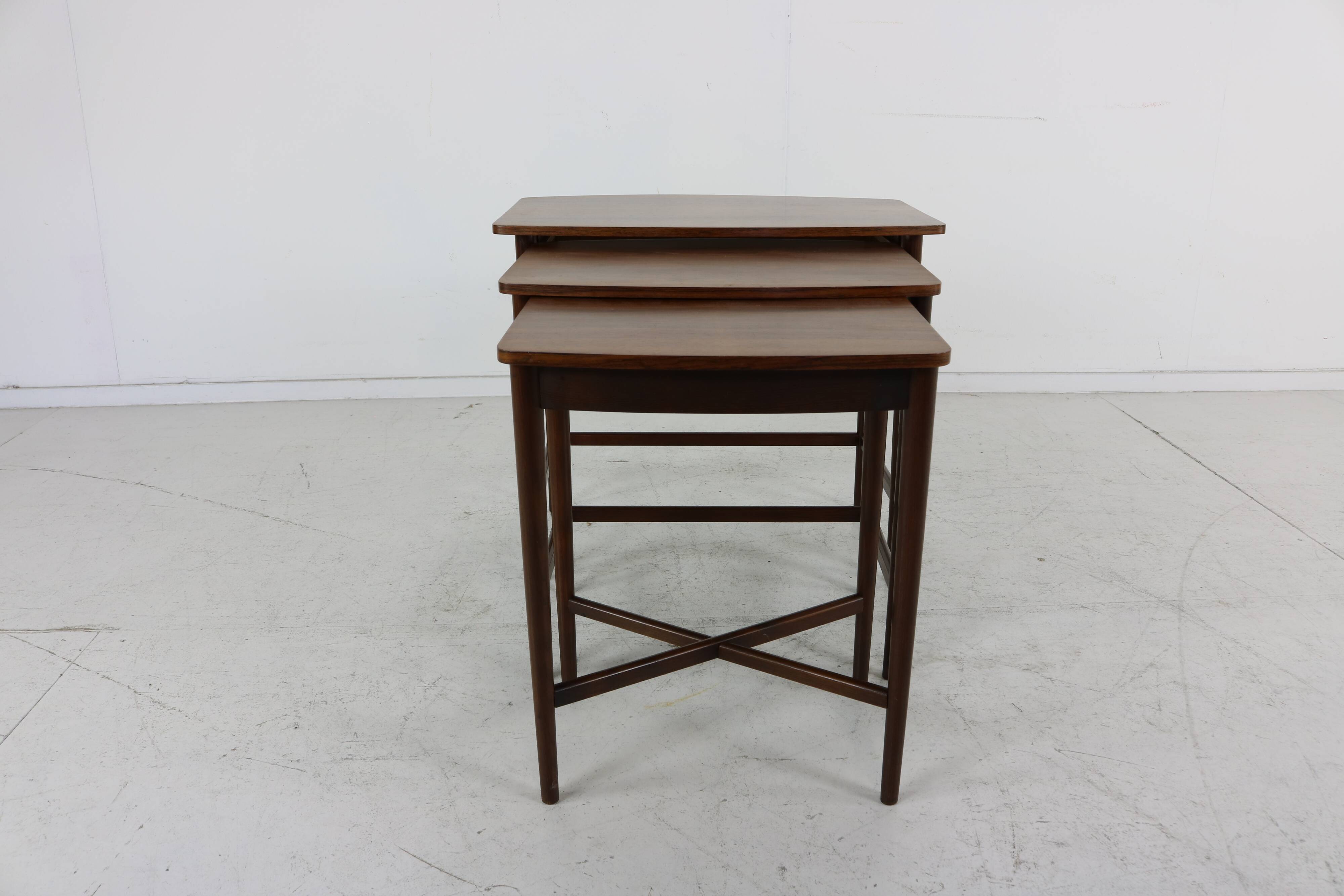 Sixties danish design rosewood nesting tables
