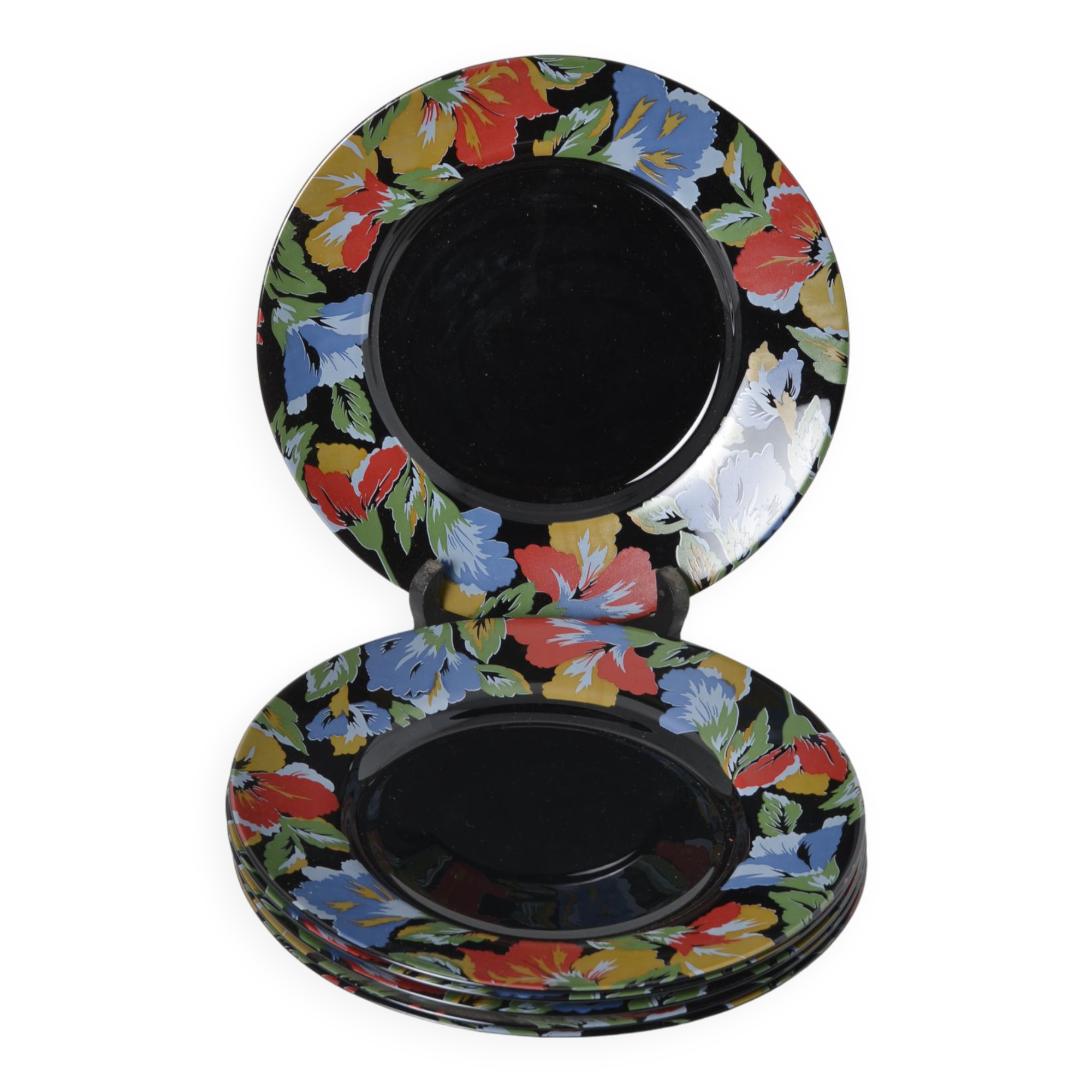 Arcoroc black dinner plates