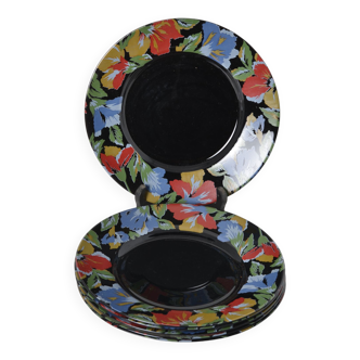 Arcoroc black dinner plates