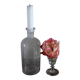 Clear glass bottle vase 500