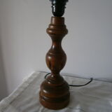 Turned wooden lamp foot