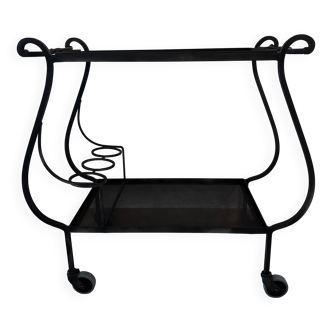 Black dessert in perforated sheet metal