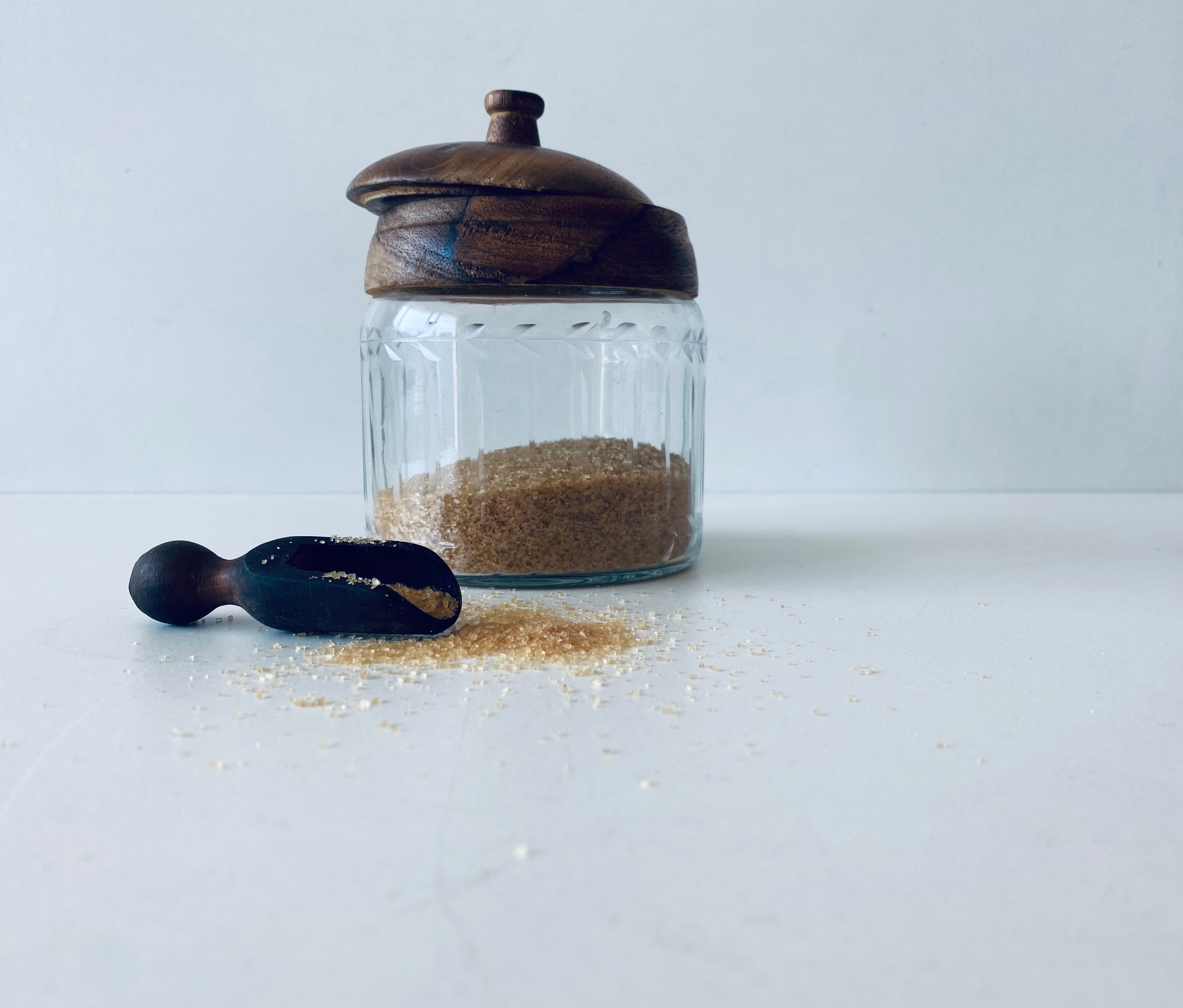 Old glass and wood candy maker