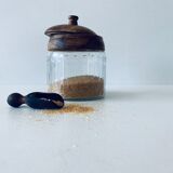 Old glass and wood candy maker