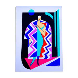 femme au manteau