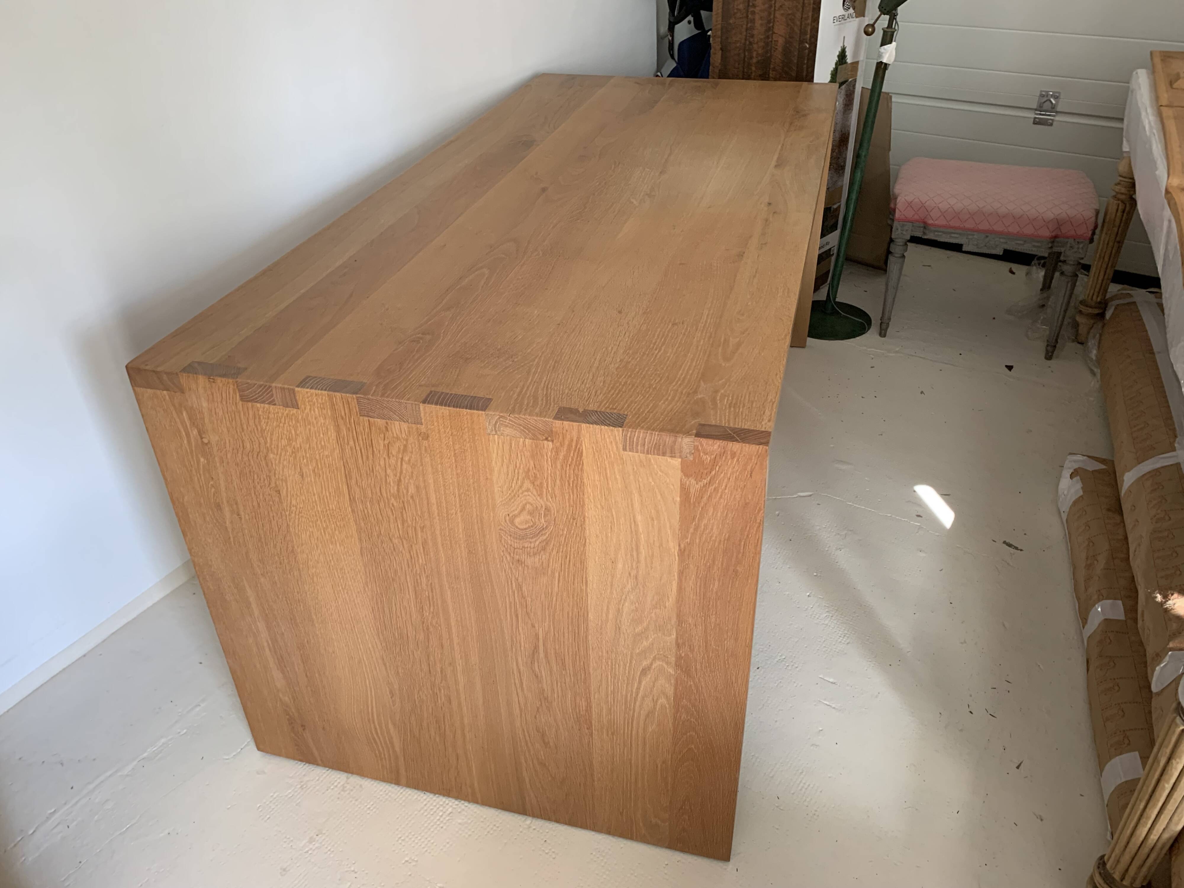 Contemporary solid oak desk