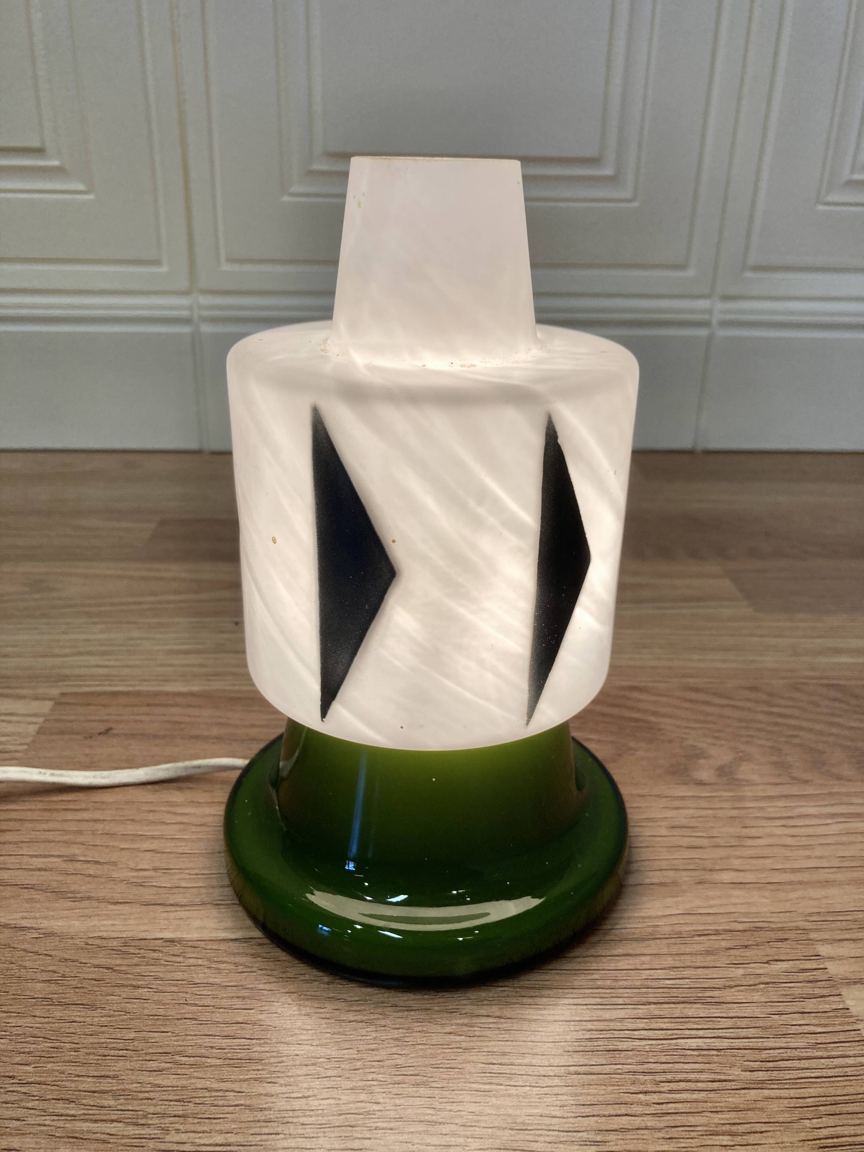 Opaline lamp "scandinavian design 1950".