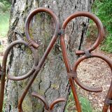 Curved wooden headboard