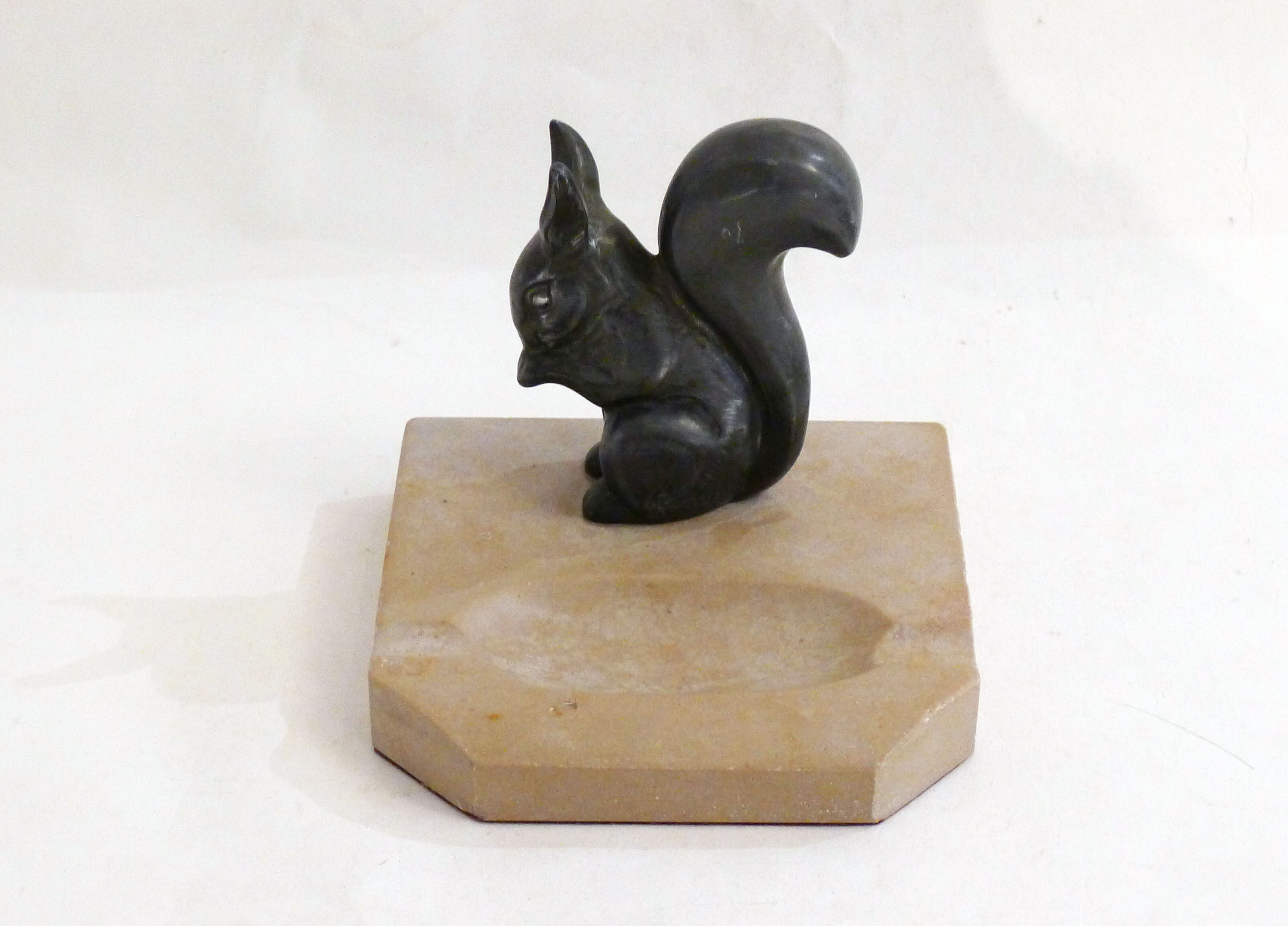 Art deco squirrel ashtray