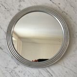 Silver round mirror top 50s