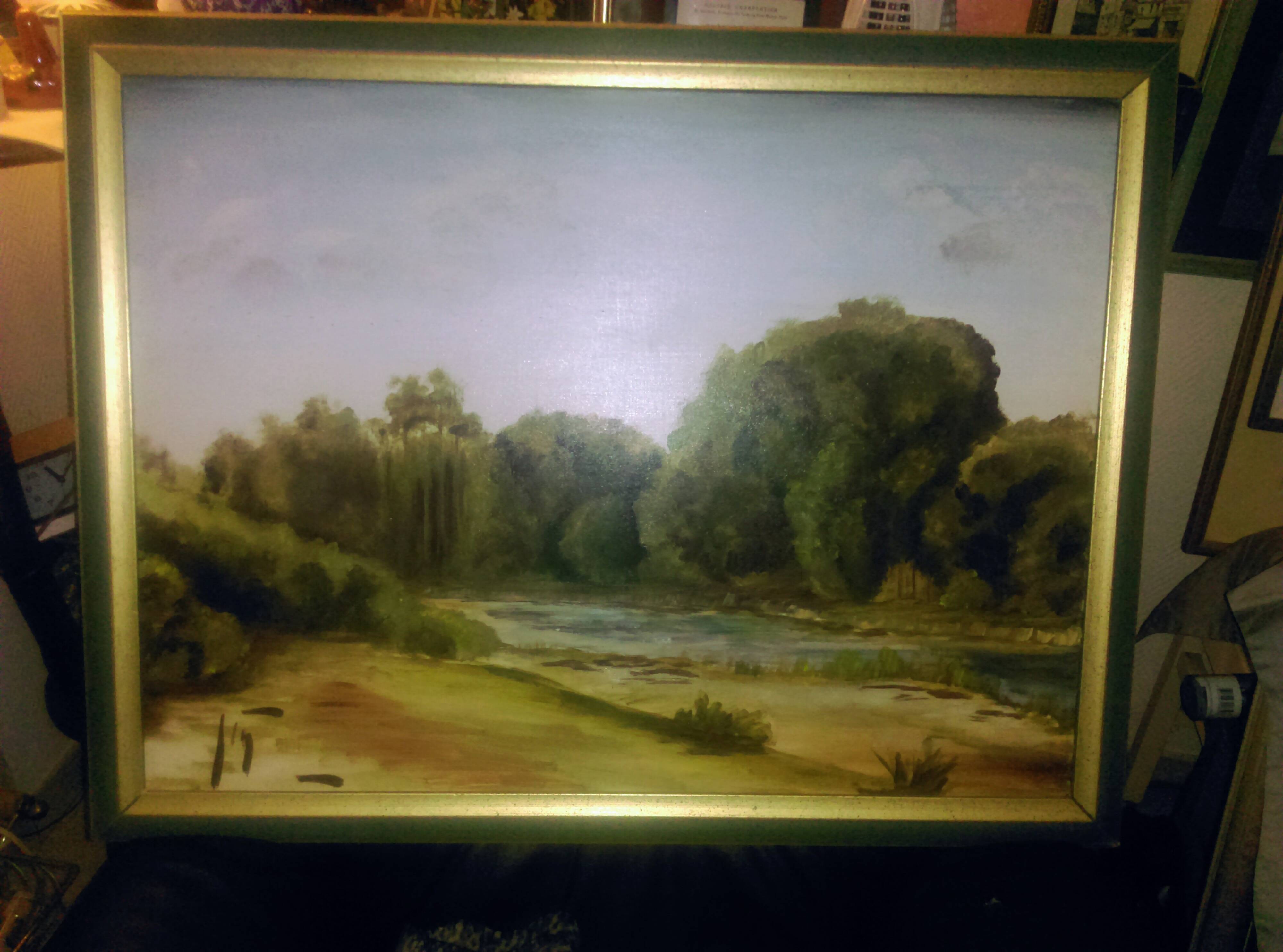 Oil on canvas signed (hardy)