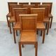 Set of 10 Brutalist Monastery Chairs from the 50s