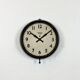 Vintage brown bakelite electric wall clock from smiths sectric, 1950s