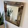 Miroir mural vintage doré avec bordure en miroir fumé