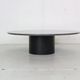 Mid-century  granite stone round coffee table, 1970's italy