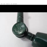 Vintage Midgard Bauhaus DDR Design lamp with enamelled shade