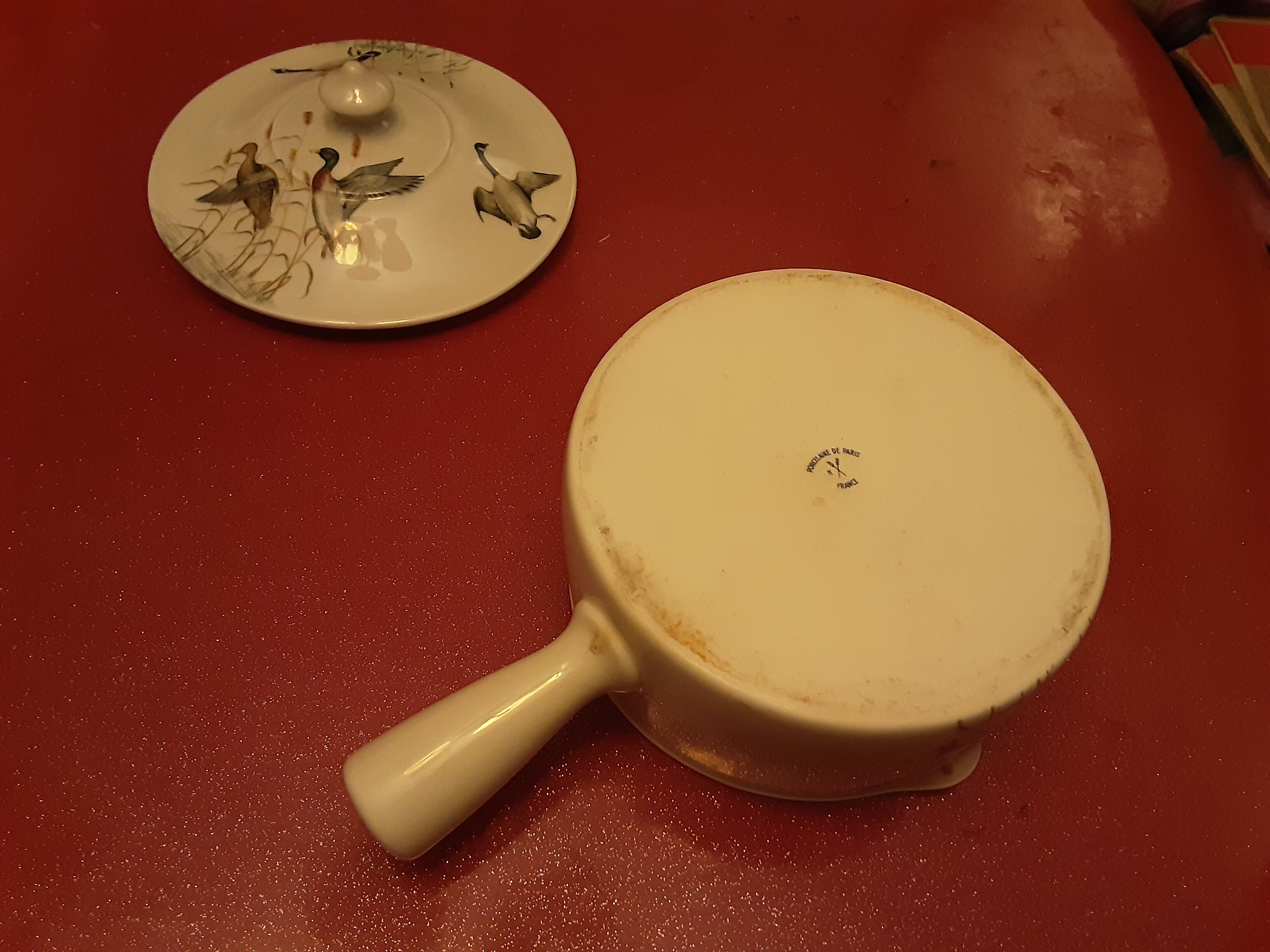 Porcelain of Paris game pheasants ducks