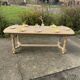Raw wood farmhouse table