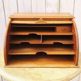 Desktop curtain mail storage, Oak