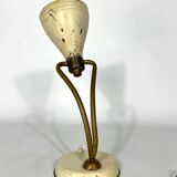 Mid-century attributed Arredoluce lacquered brass orientable table lamp from 50s